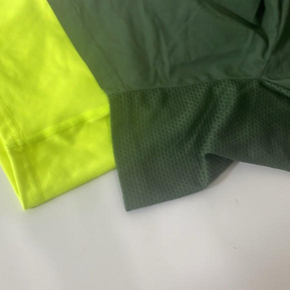 Qualidyne Mens shorts compression Green and Yellow Running Shorts drawcord NWT - Picture 8 of 8